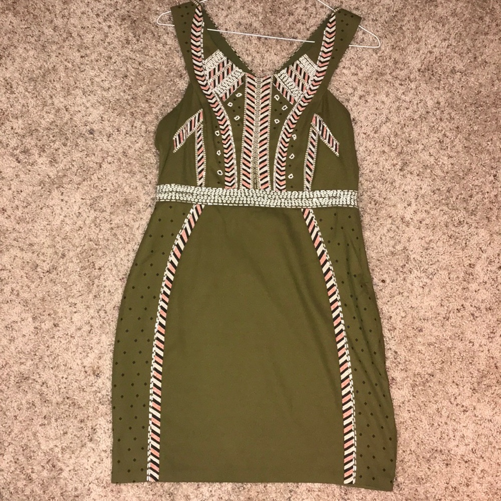Green Embellished dress